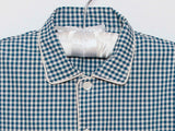 Unisex Pyjama blau kariert