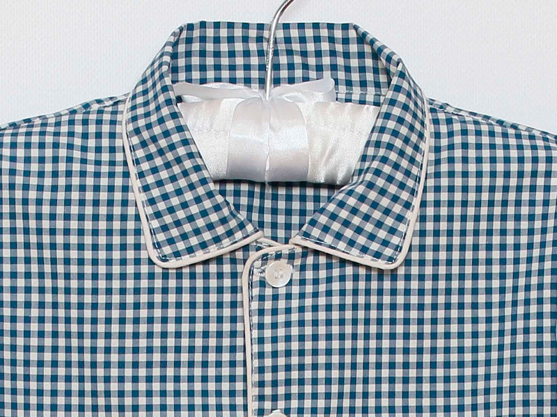 Unisex Pyjama blau kariert