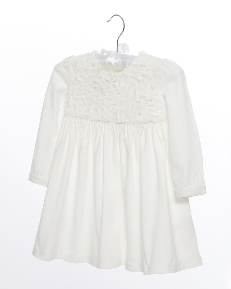 Mädchen-Festkleid Weiss Bestickt