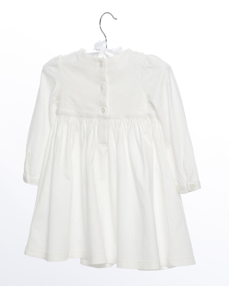 Mädchen-Festkleid Weiss Bestickt