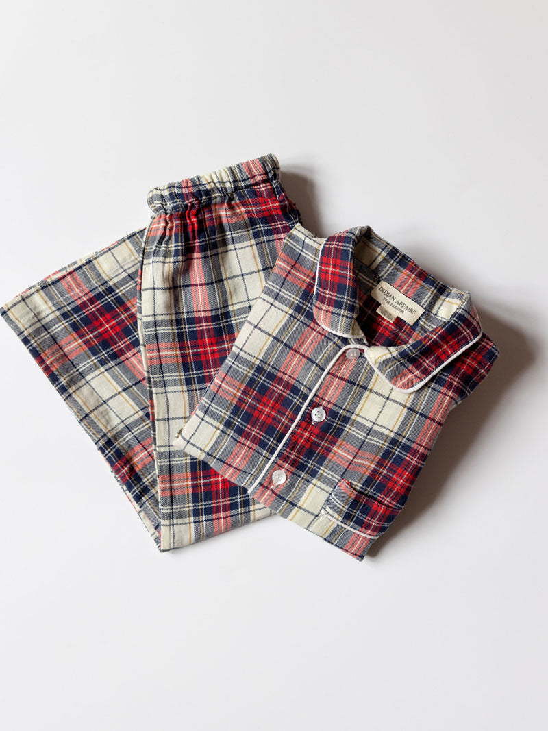 Mädchen Pyjama rot kariert