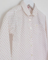 Mädchenbluse Polkadots Rundkragen