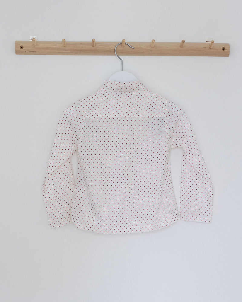 Mädchenbluse Polkadots Rundkragen