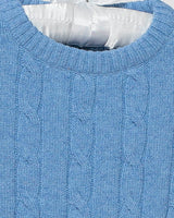 Mädchen Pullover Mittelblau Wolle