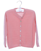 Mädchen-Strickjacke Rosa Wolle