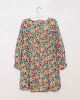 Mädchen-Smokkleid Blumenmuster bunt